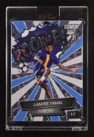Lamine Yamal 2024 Wild Card Comix Platinum Rookie! Blue and White Laser #ACRK1-LY13 #1/1 RC at PristineAuction.com