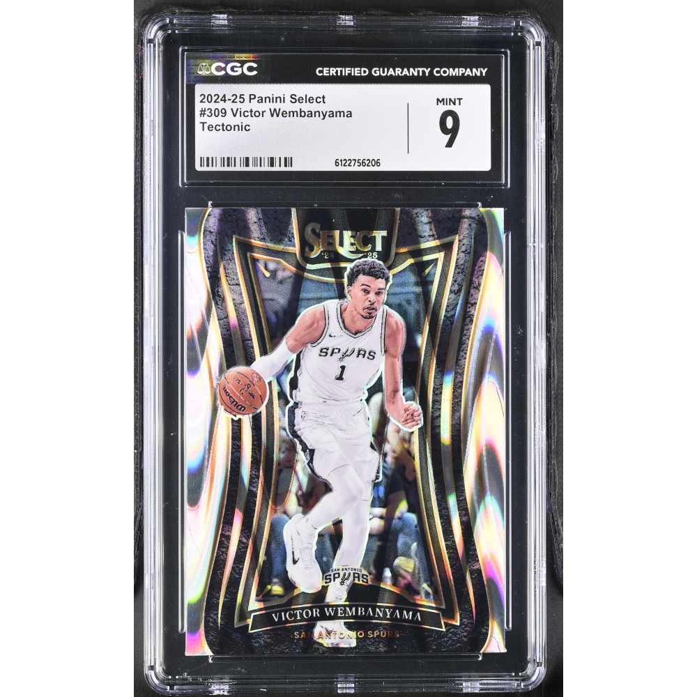 Victor Wembanyama 2024-25 Panini Select Tectonic #309 (CGC 9) at PristineAuction.com