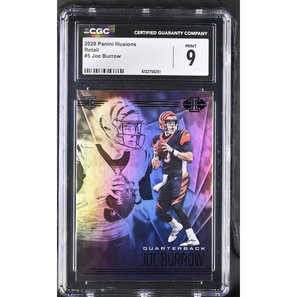 Joe Burrow 2020 Panini Illusions Retail #5 RC (CGC 9) at PristineAuction.com