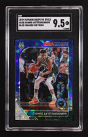 Giannis Antetokounmpo 2019-20 Panini Hoops Premium Stock Blue Cracked Ice Prizm #102 (SGC 9.5) at PristineAuction.com