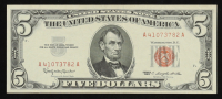 1963 U.S. $5 Legal Tender Note, Red Seal - Fr. 1536 (AA Block) Signed: Granahan / Dillon at PristineAuction.com