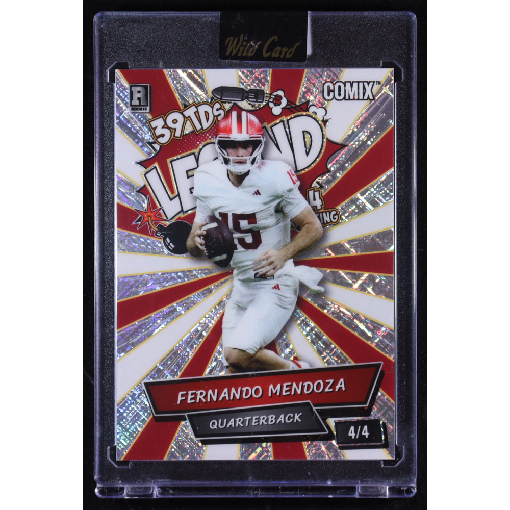 Fernando Mendoza 2025 Wild Card Comix Legend Cross Hatch #FM011 #4/4 RC at PristineAuction.com