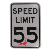 Sammy Hagar Signed 55 MPH Speed Limit Sign (Beckett) at PristineAuction.com