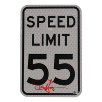 Sammy Hagar Signed 55 MPH Speed Limit Sign (Beckett) at PristineAuction.com