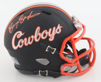 Barry Sanders Signed Oklahoma State Cowboys Speed Mini Helmet (Schwartz) at PristineAuction.com