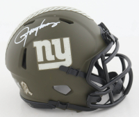 Lawrence Taylor Signed Giants Salute to Service Alternate Speed Mini Helmet (Schwartz) at PristineAuction.com
