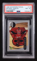 Michael Jordan 1998 Upper Deck International MJ Stickers #116 (PSA 8) at PristineAuction.com