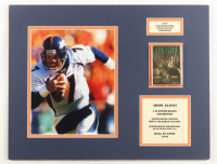 John Elway Custom Matted 1997 Score Board 23K Gold Gems Of The NFL Card with Genuine Emerald at PristineAuction.com