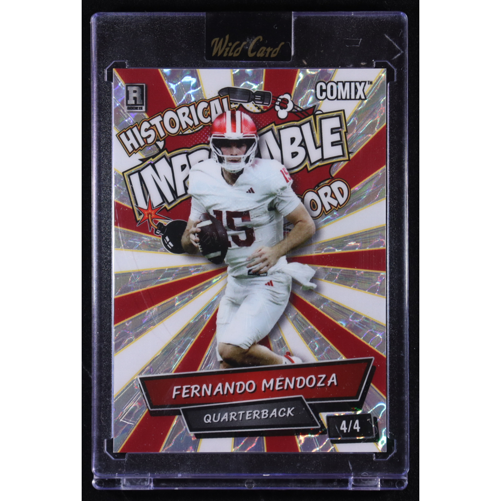 Fernando Mendoza 2025 Wild Card Comix Improbable Island #FM011 #4/4 RC at PristineAuction.com
