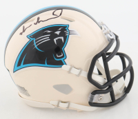 Muhsin Muhammad Signed Panthers Retro Alternate Speed Mini Helmet (Schwartz) at PristineAuction.com