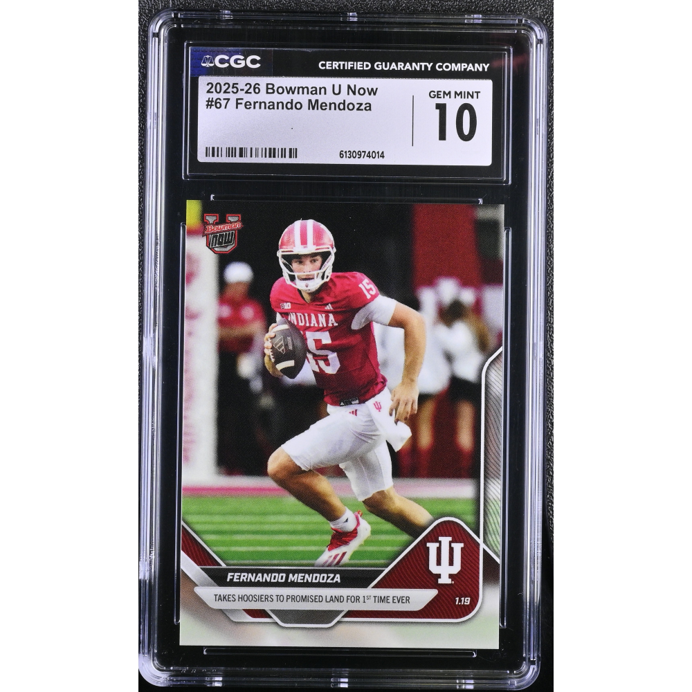 Fernando Mendoza 2025-26 Bowman U Now #67 RC (CGC 10) at PristineAuction.com