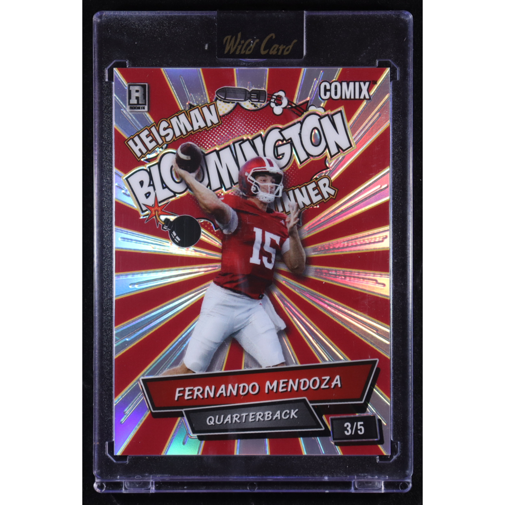 Fernando Mendoza 2025 Wild Card Comix Bloomington Rainbow #FM03 #3/5 RC at PristineAuction.com