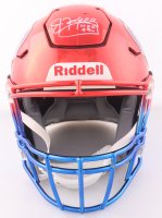 Jim Kelly Signed Bills Full-Size Authentic On-Field Chrome Speedflex Helmet With (7) Career Stat Inscriptions (JSA) at PristineAuction.com