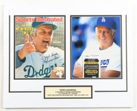 Tommy Lasorda Signed Dodgers Custom Matted Magazine Cut Display Inscribed "Good Luck" (JSA) at PristineAuction.com