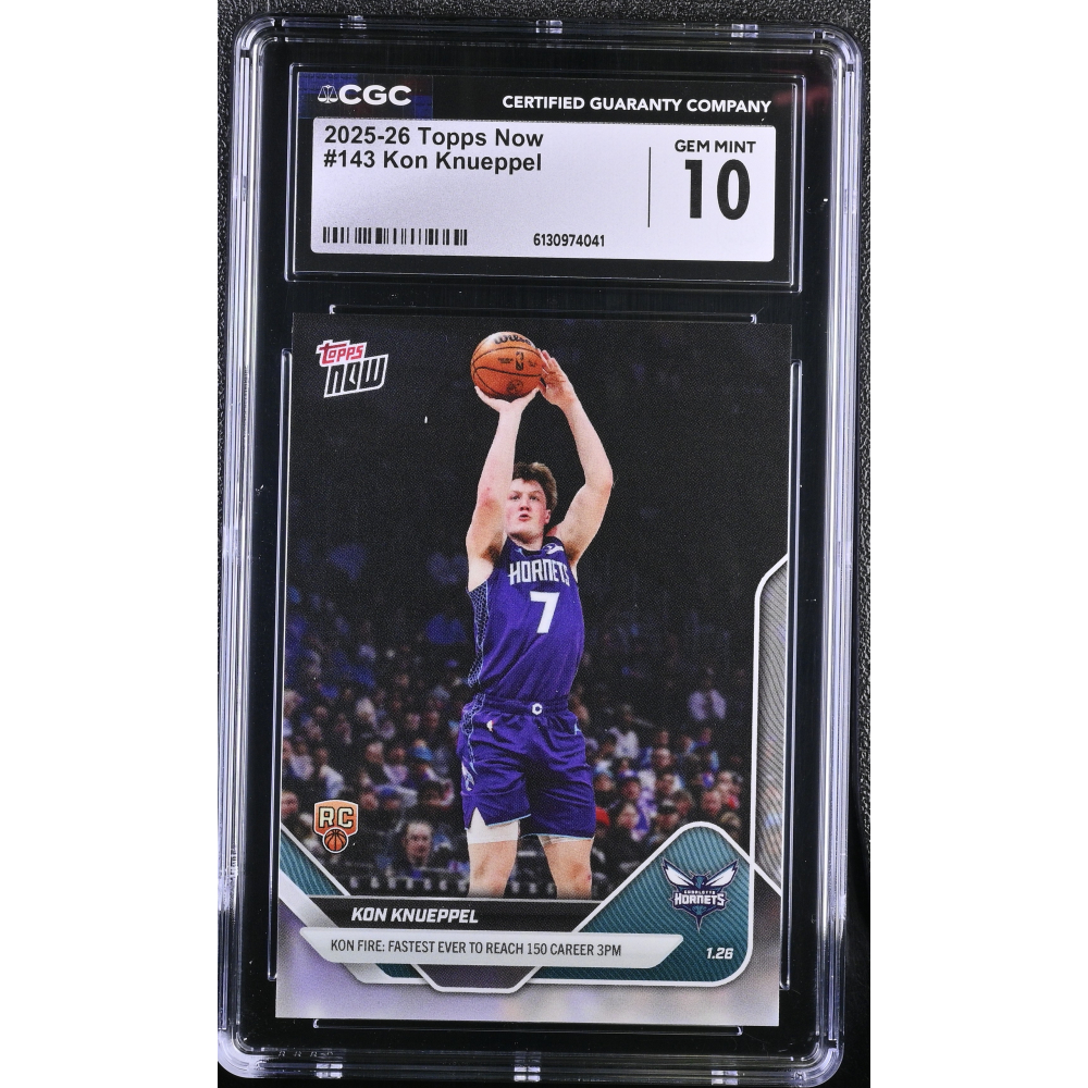 Kon Knueppel 2025-26 Topps Now #143 RC (CGC 10) at PristineAuction.com