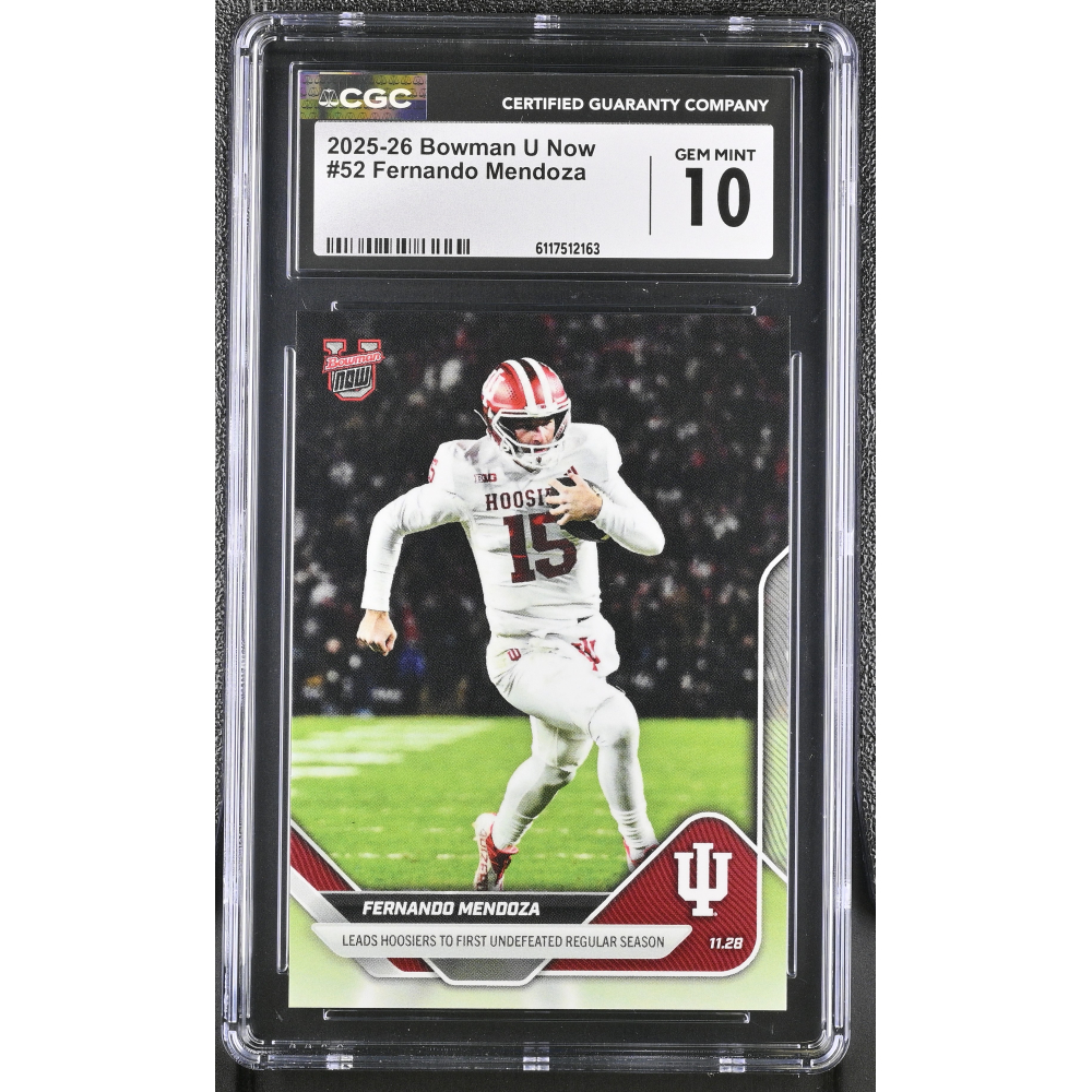 Fernando Mendoza 2025-26 Bowman U Now #52 RC (CGC 10) at PristineAuction.com