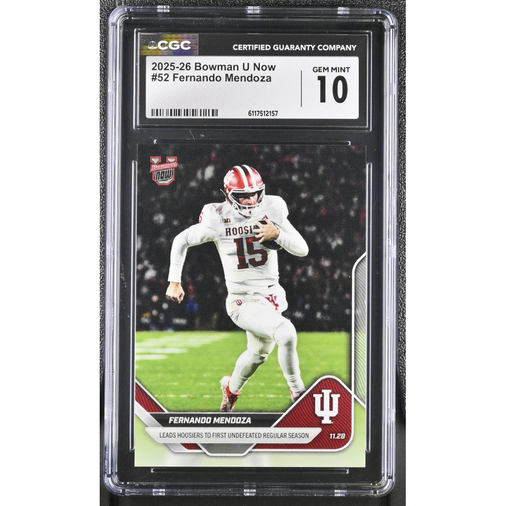 Fernando Mendoza 2025-26 Bowman U Now #52 RC (CGC 10) at PristineAuction.com