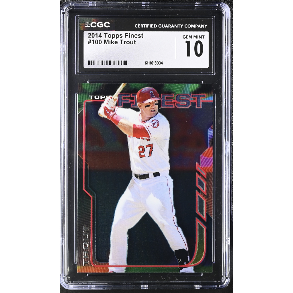 Mike Trout 2014 Topps Finest #100 (CGC 10) at PristineAuction.com