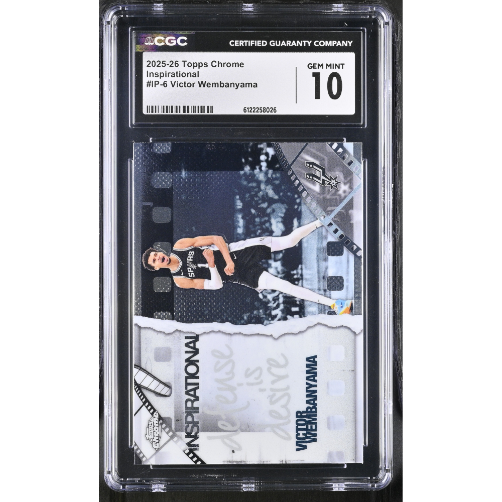 Victor Wembanyama 2025-26 Topps Chrome Inspirational #IP-6 (CGC 10) at PristineAuction.com