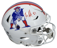 Rob Gronkowski Signed Patriots Full-Size Authentic On-Field Throwback Alternate Speedflex Helmet (Radtke) at PristineAuction.com
