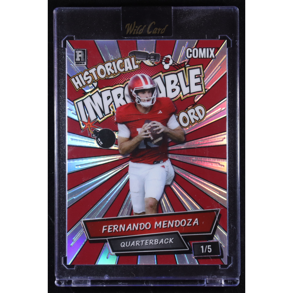 Fernando Mendoza 2025 Wild Card Comix Improbable Rainbow #FM01 #1/5 RC at PristineAuction.com