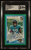 Travis Hunter 2025 Donruss Rated Rookies Autographs Green #301 RC (SGC 9 | Auto 10) at PristineAuction.com