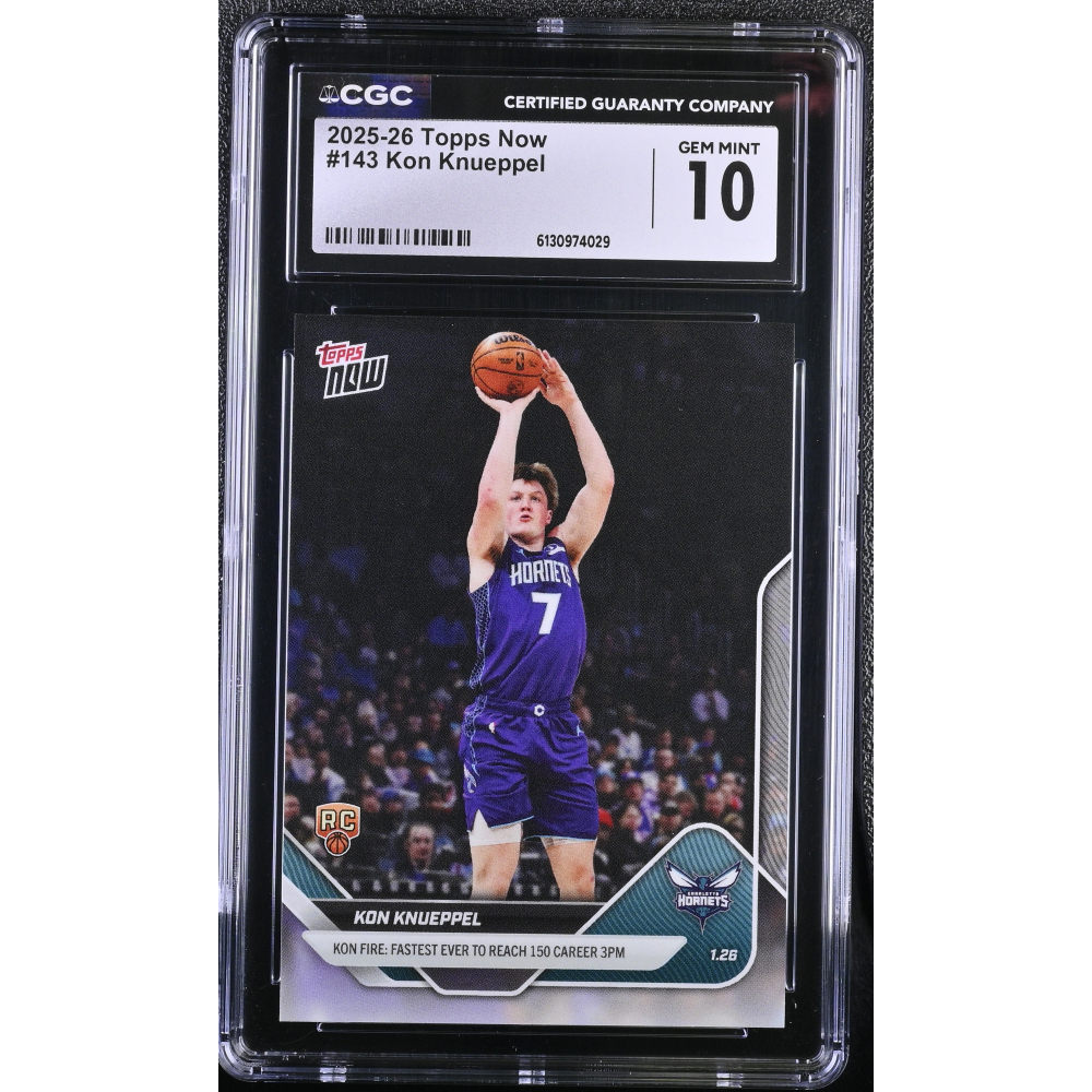 Kon Knueppel 2025-26 Topps Now #143 RC (CGC 10) at PristineAuction.com