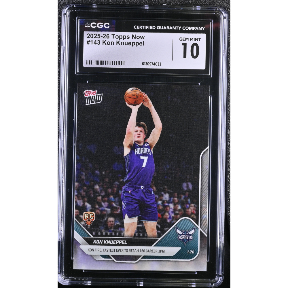 Kon Knueppel 2025-26 Topps Now #143 RC (CGC 10) at PristineAuction.com