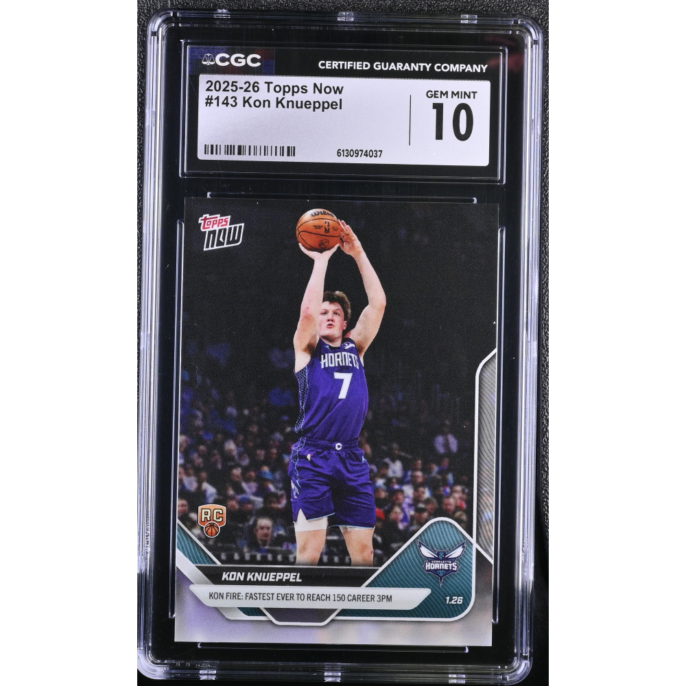 Kon Knueppel 2025-26 Topps Now #143 RC (CGC 10) at PristineAuction.com