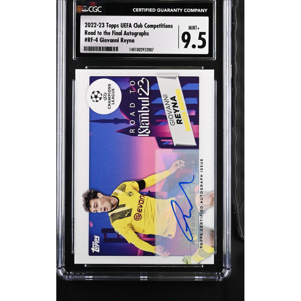 Giovanni Reyna 2022-23 Topps UEFA CC Road To The Final Autographs #RF-4 #031/100 (CGC 9.5 | Autograph Graded CGC 10) at PristineAuction.com
