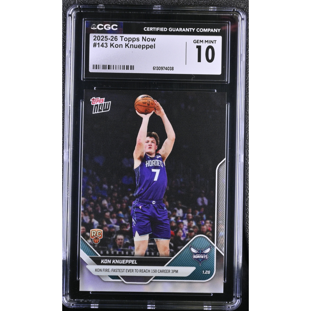Kon Knueppel 2025-26 Topps Now #143 RC (CGC 10) at PristineAuction.com