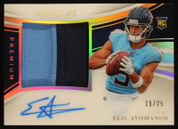 Elic Ayomanor 2025 Immaculate Collection Premium Patch Rookie Autographs Gold #18 #15/25 RC at PristineAuction.com