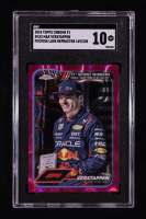 Max Verstappen 2024 Topps Chrome Formula 1 Fuchsia Lava Refractors #153 SW #149/225 (SGC 10) at PristineAuction.com