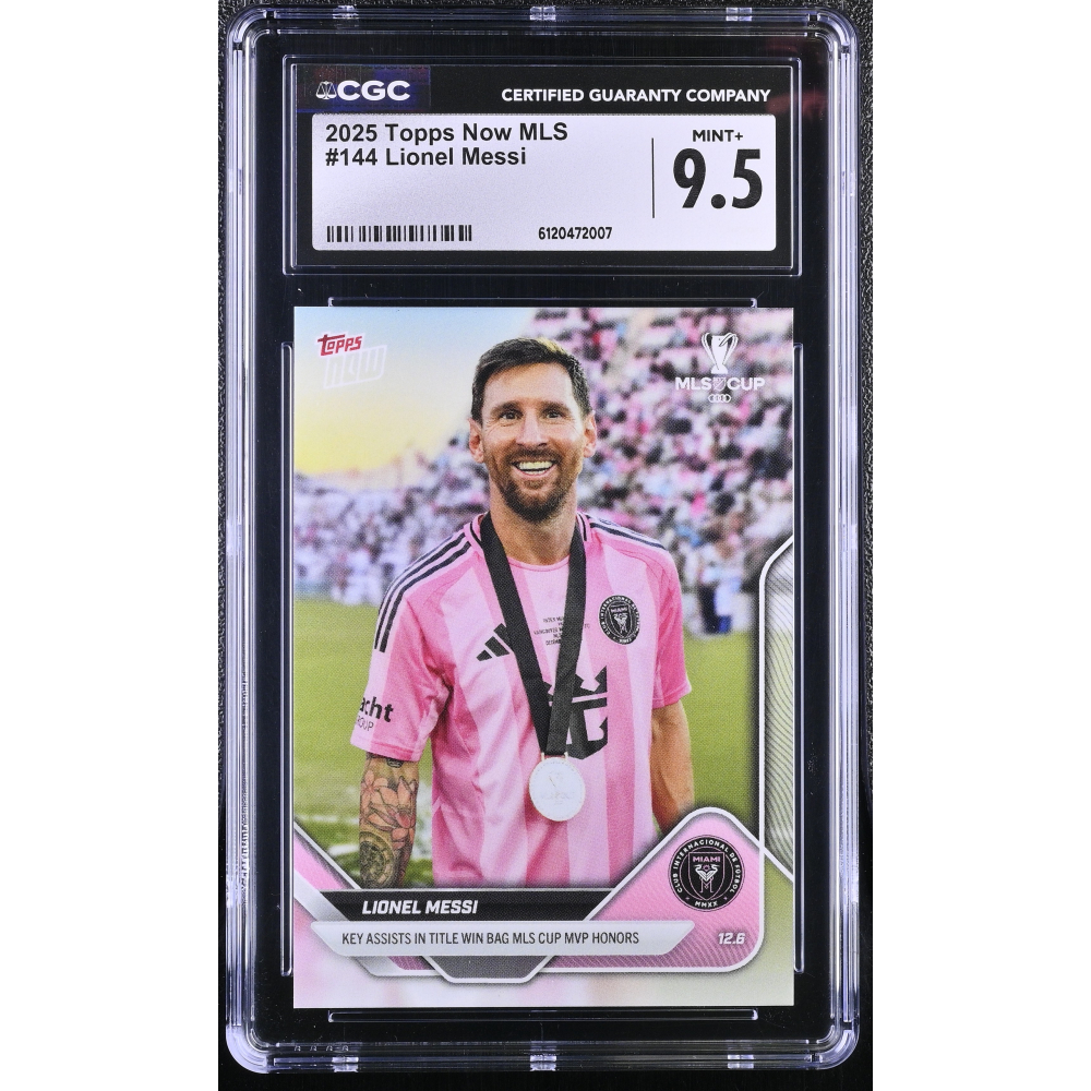 Lionel Messi 2025 Topps Now MLS #144 (CGC 9.5) at PristineAuction.com