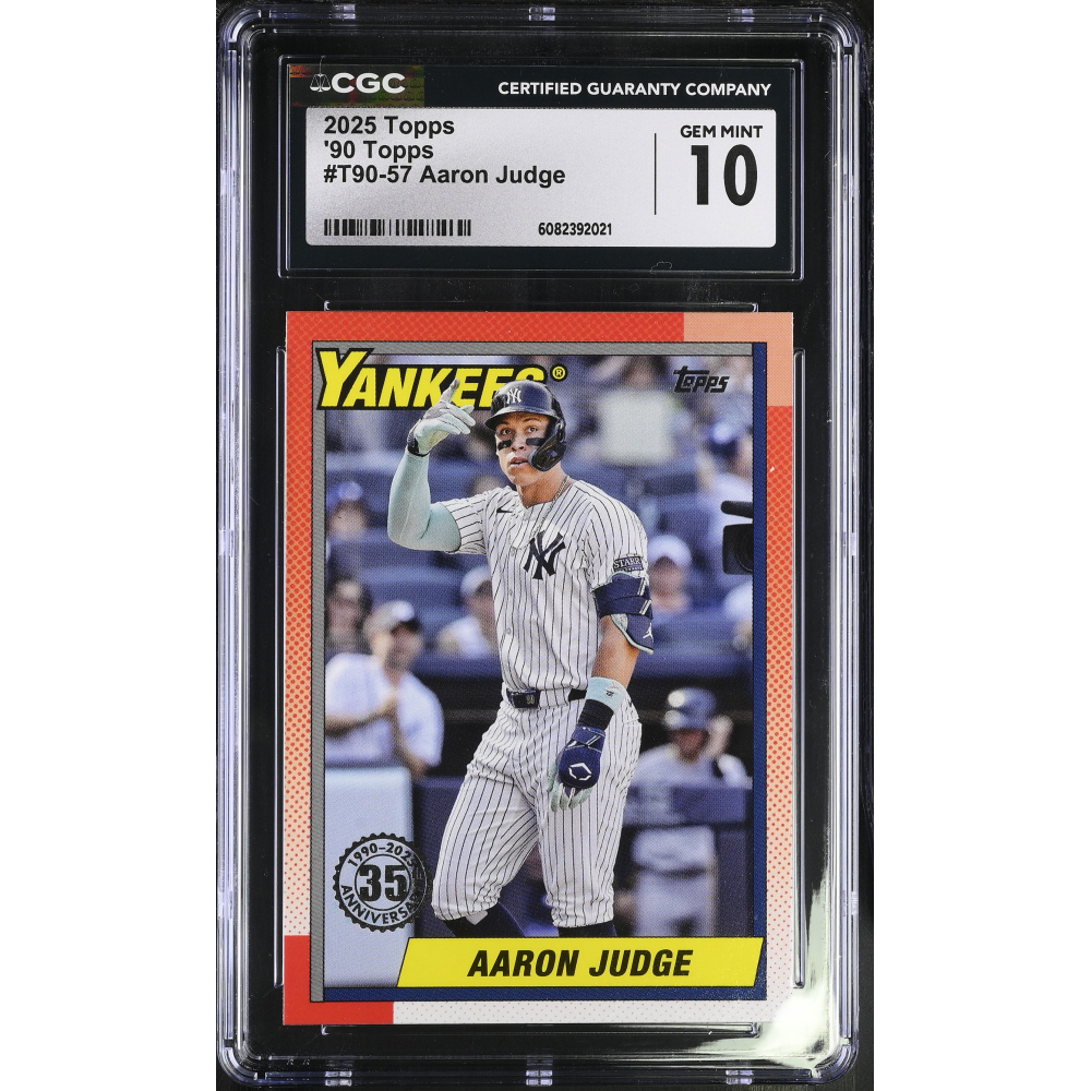 Aaron Judge 2025 Topps '90 Topps 35th Anniversary #T90-57 (CGC 10) at PristineAuction.com