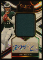 Kyle McCord 2025 Select Jumbo Rookie Signature Swatches Prizm White #34 #19/75 RC at PristineAuction.com