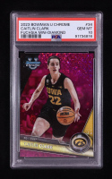 Caitlin Clark 2023-24 Bowman Chrome University Fuchsia Mini-Diamond Refractors #34 RC #032/150 (PSA 10) at PristineAuction.com