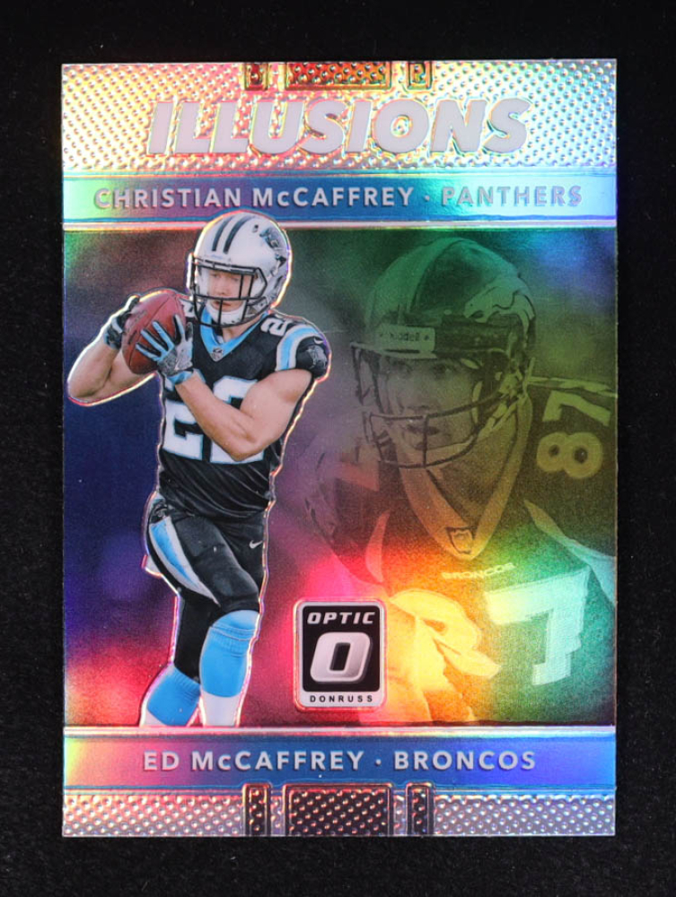 Christian McCaffrey RC / Ed McCaffrey 2017 Donruss Optic Illusions #18