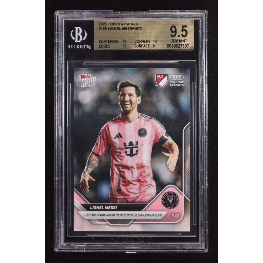 Lionel Messi 2025 Topps Now MLS #139 (BGS 9.5) at PristineAuction.com
