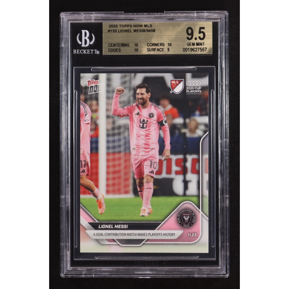 Lionel Messi 2025 Topps Now MLS #133 (BGS 9.5) at PristineAuction.com