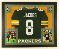 Josh Jacobs Signed Custom Framed Jersey Display (Beckett & Jacobs) at PristineAuction.com