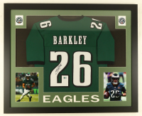 Saquon Barkley Signed Custom Framed Jersey (Beckett) at PristineAuction.com
