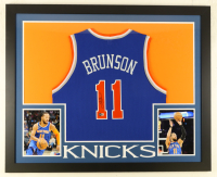 Jalen Brunson Signed Knicks Custom Framed Jersey Display (Beckett) at PristineAuction.com