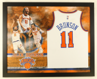 Jalen Brunson Signed Custom Framed Jersey Display (PSA) at PristineAuction.com