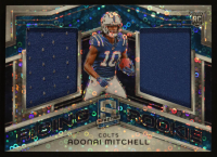 Adonai Mitchell 2024 Panini Spectra Rising Rookie Materials Neon Blue #21 #27/50 RC at PristineAuction.com