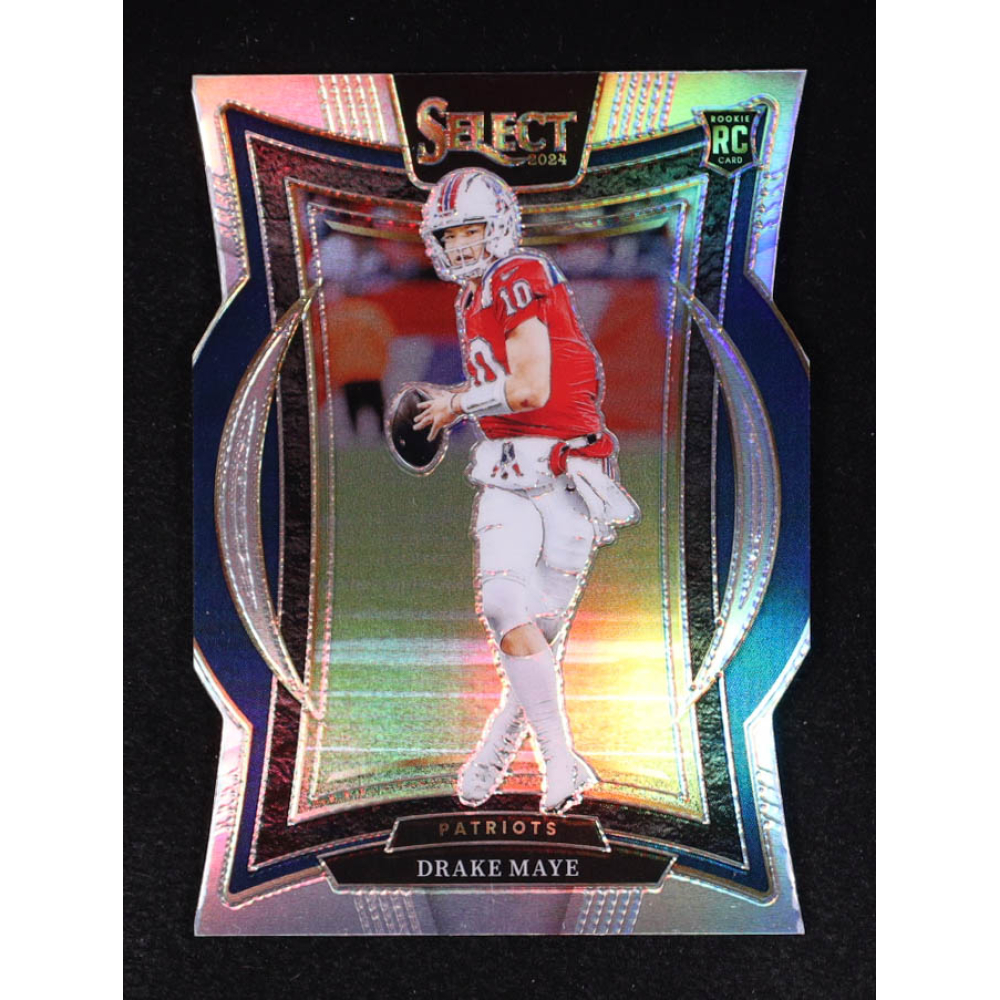 Drake Maye 2024 Select Prizm Silver Die Cut #27 RC at PristineAuction.com