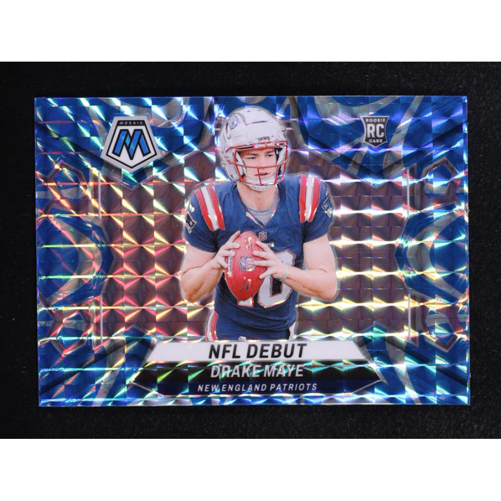 Drake Maye 2024 Panini Mosaic Mosaic Reactive Blue #273 DEB RC at PristineAuction.com