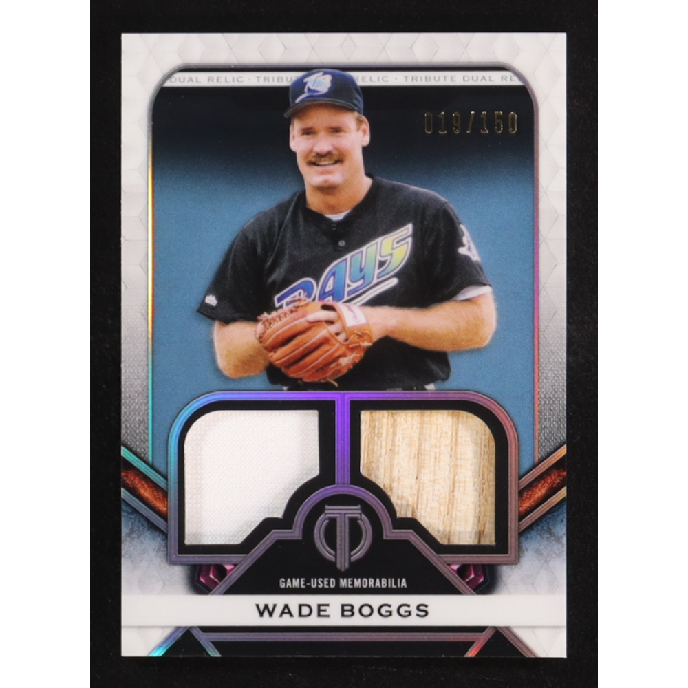 Wade Boggs 2021 Topps Tribute Dual Relic Memorabilia #DR-RJ #019/150 at PristineAuction.com