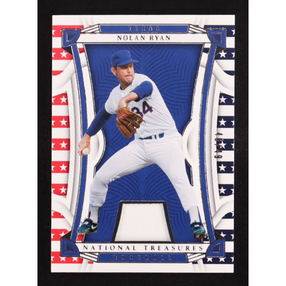 Nolan Ryan 2023 Panini National Treasures Red White and Blue Materials #8 #46/49 at PristineAuction.com