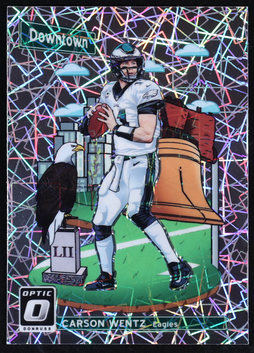 Carson Wentz 2018 Donruss Optic Downtown #DT10 at PristineAuction.com Carson Wentz 2018 Donruss Optic Downtown #DT10 at PristineAuction.com